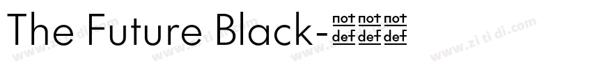 The Future Black字体转换